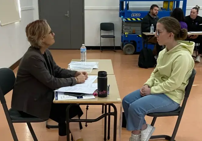 Interview Catherine Cousins WestVic with student Mirboo North SC